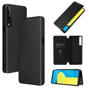For LG Stylo 7 Carbon Fiber Texture Horizontal Flip TPU + PC + PU Leather Case with Card Slot(Black) (OEM)