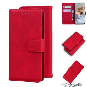 For Blackview A80 Skin Feel Pure Color Flip Leather Phone Case(Red) (OEM)