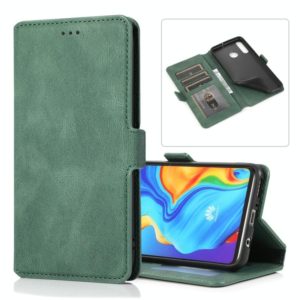 For Huawei P30 Lite Retro Magnetic Closing Clasp Horizontal Flip Leather Case with Holder & Card Slots & Photo Frame & Wallet(Green) (OEM)