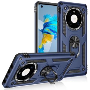 For Huawei Mate 40 Shockproof TPU + PC Protective Case with 360 Degree Rotating Holder(Blue) (OEM)