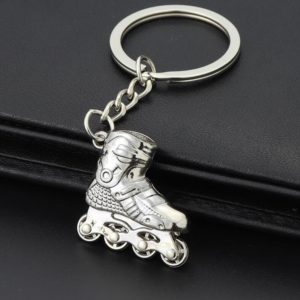 Creative Simulation Skates Keychain Personalized Pendant Gift(Silver) (OEM)
