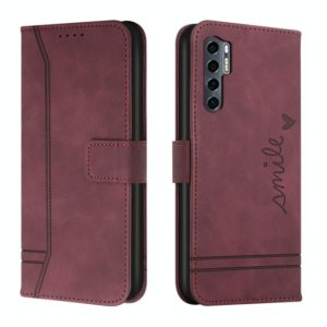 For TCL 20 Pro 5G Retro Skin Feel Horizontal Flip Soft TPU + PU Leather Phone Case(Wine Red) (OEM)