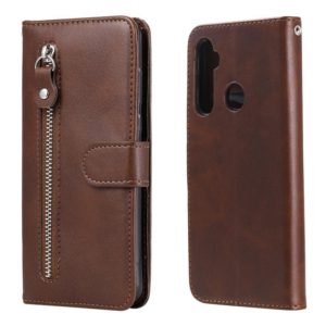 For OPPO Realme 5 / 5s / C3 Fashion Calf Texture Zipper Horizontal Flip Leather Case with Holder & Card Slots & Wallet(Brown) (OEM)