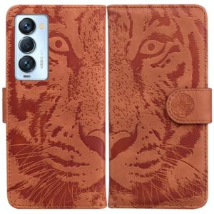 For Tecno Camon 18 Premier Tiger Embossing Pattern Horizontal Flip Leather Phone Case(Brown) (OEM)