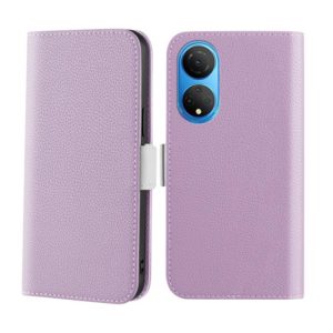 For Honor X7 Candy Color Litchi Texture Leather Phone Case(Light Purple) (OEM)