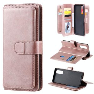 For Sony Xpeira 5 Multifunctional Magnetic Copper Buckle Horizontal Flip Solid Color Leather Case with 10 Card Slots & Wallet & Holder & Photo Frame(Rose Gold) (OEM)