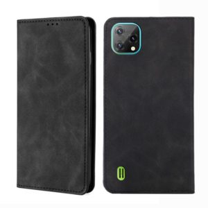 For Blackview A55 Skin Feel Magnetic Horizontal Flip Leather Phone Case(Black) (OEM)