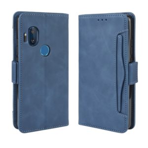 For Motorola One Hyper Wallet Style Skin Feel Calf Pattern Leather Case with Separate Card Slots & Holder & Wallet & Photo Frame(Blue) (OEM)