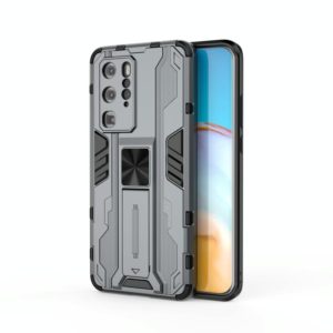 For Huawei P40 Supersonic PC + TPU Shock-proof Protective Case with Holder(Gray) (OEM)