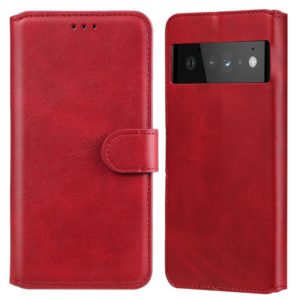 Classic Calf Texture PU + TPU Horizontal Flip Leather Case with Holder & Card Slots & Wallet For Google Pixel 6 Pro(Red) (OEM)