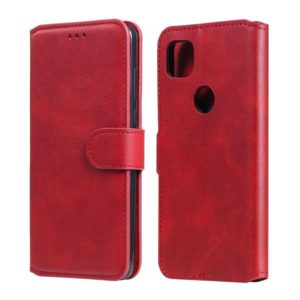For Google Pixel 4a Classic Calf Texture PU + TPU Horizontal Flip Leather Case, with Holder & Card Slots & Wallet(Red) (OEM)