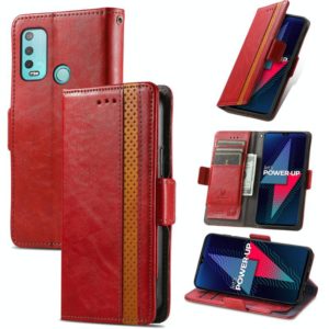 For Wiko Power U30 CaseNeo Splicing Dual Magnetic Buckle Leather Case with Holder & Card Slots & Wallet(Red) (OEM)