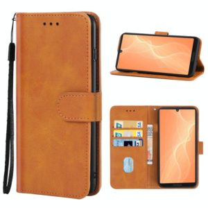 For Sharp Aquos Sense 4 Leather Phone Case(Brown) (OEM)