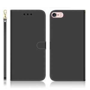 For iPhone 6 / 6s Imitated Mirror Surface Horizontal Flip Leather Case with Holder & Card Slots & Wallet & Lanyard(Black) (OEM)