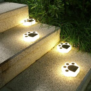 Bear Paw Outdoor Solar LED Courtyard Buried Light(Warm Light) (OEM)