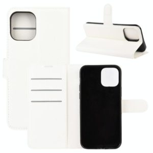 For iPhone 12 mini Litchi Texture Horizontal Flip Protective Case with Holder & Card Slots & Wallet(White) (OEM)