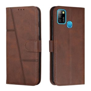 For Infinix Hot 10 Lite / Smart 5 2020 Stitching Calf Texture Buckle Leather Phone Case(Brown) (OEM)