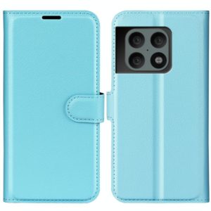 For OnePlus 10 Pro 5G Litchi Texture Horizontal Flip Protective Case with Holder & Card Slots & Wallet(Blue) (OEM)