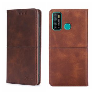 For Infinix Hot 9/Note 7 Lite X655C Cow Texture Magnetic Horizontal Flip Leather Phone Case(Dark Brown) (OEM)