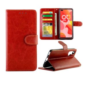 For Huawei Nova 6 Crazy Horse Texture Leather Horizontal Flip Protective Case with Holder & Card Slots & Wallet & Photo Frame(Brown) (OEM)