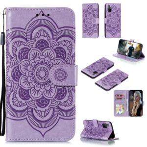 For Huawei Honor 30S Mandala Embossing Pattern Horizontal Flip PU Leather Case with Holder & Card Slots & Walle & Lanyard(Purple) (OEM)