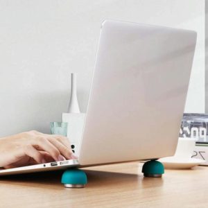 Creative Laptop Compact Portable Invisible Mushroom Stand Desktop Heightening Fan Heater Shelf(Green) (OEM)