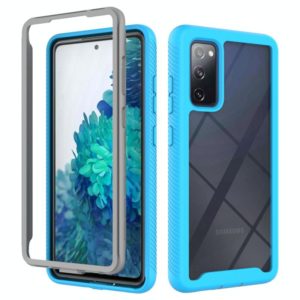 For Samsung Galaxy S20 FE Starry Sky Solid Color Series Shockproof PC + TPU Protective Case(Baby Blue) (OEM)