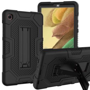 For Samsung Galaxy Tab A7 Lite T220 / T225 Contrast Color Robot Shockproof Silicone + PC Protective Case with Holder(Black) (OEM)