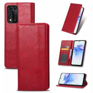 For ZTE Libero 5G II Magnetic Buckle Retro Texture Leather Phone Case(Red) (OEM)
