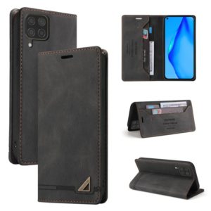 For Huawei P40 Lite Skin Feel Anti-theft Brush Horizontal Flip Leather Case with Holder & Card Slots & Wallet(Black) (OEM)
