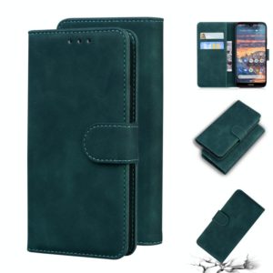 For Nokia 4.2 Skin Feel Pure Color Flip Leather Phone Case(Green) (OEM)