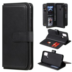 For Samsung Galaxy M31 Multifunctional Magnetic Copper Buckle Horizontal Flip Solid Color Leather Case with 10 Card Slots & Wallet & Holder & Photo Frame(Black) (OEM)