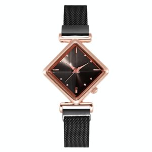 Ladies Diamond Dial Quartz Watch, Colour: Black (OEM)