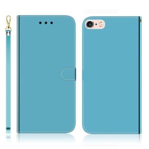 For iPhone 6 / 6s Imitated Mirror Surface Horizontal Flip Leather Case with Holder & Card Slots & Wallet & Lanyard(Blue) (OEM)