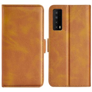 For TCL Stylus 5G Dual-side Magnetic Buckle Horizontal Flip Leather Phone Case(Yellow) (OEM)