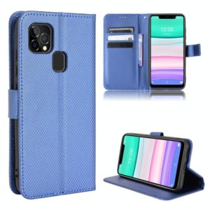For Oukitel C22 Diamond Texture Leather Phone Case(Blue) (OEM)