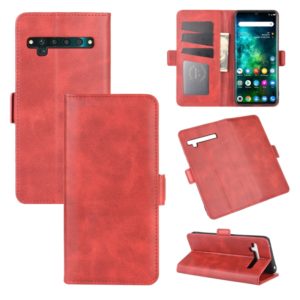 For TCL 10 Pro Dual-side Magnetic Buckle Horizontal Flip Leather Case with Holder & Card Slots & Wallet(Red) (OEM)