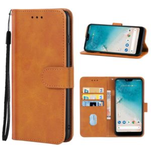 Leather Phone Case For Kyocera Android One S8(Brown) (OEM)