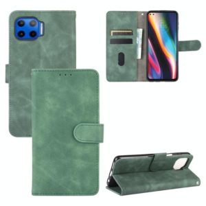 For Motorola Moto G 5G Plus Solid Color Skin Feel Magnetic Buckle Horizontal Flip Calf Texture PU Leather Case with Holder & Card Slots & Wallet(Green) (OEM)
