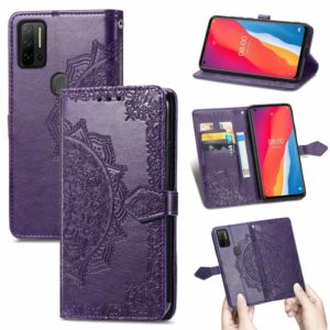 For Ulefone Note 11 Plus Mandala Flower Embossed Horizontal Flip Leather Case with Bracket / Card Slot / Wallet / Lanyard(Purple) (OEM)
