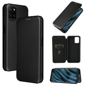 For OPPO Realme V11 5G Carbon Fiber Texture Horizontal Flip TPU + PC + PU Leather Case with Card Slot(Black) (OEM)