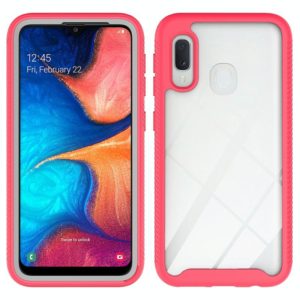 For Samsung Galaxy A20e Starry Sky Solid Color Series Shockproof PC + TPU Protective Case(Red) (OEM)