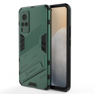 Punk Armor 2 in 1 PC + TPU Shockproof Case with Invisible Holder For vivo X60 5G(Green) (OEM)