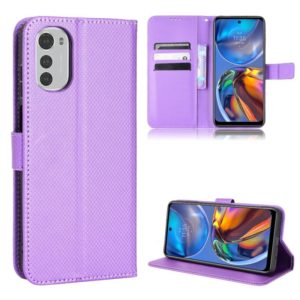 For Motorola Moto E32 4G Diamond Texture Leather Phone Case(Purple) (OEM)