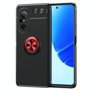 For Huawei nova 9 SE Metal Ring Holder TPU Phone Case(Black+Red) (OEM)