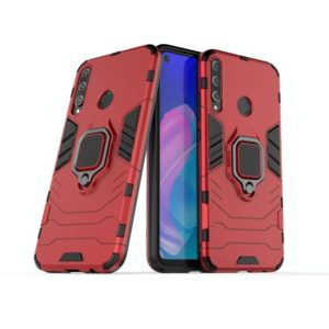 For Huawei Y7p / P40 Lite E Shockproof PC + TPU Protective Case with Magnetic Ring Holder(Red) (OEM)