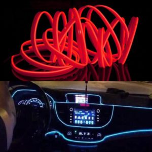2M Cold Light Flexible LED Strip Light For Car Decoration(Red Light) (OEM)
