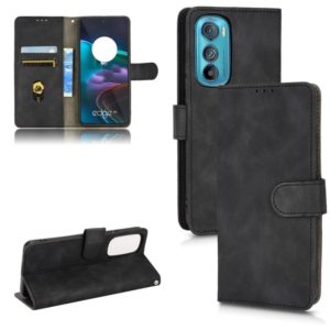 For Motorola Edge 30 Skin Feel Magnetic Flip Leather Phone Case(Black) (OEM)