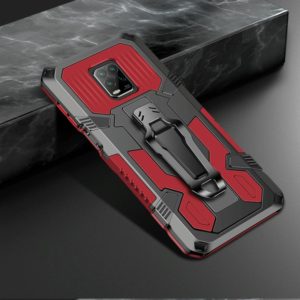 For Xiaomi Redmi Note 9S Machine Armor Warrior Shockproof PC + TPU Protective Case(Red) (OEM)