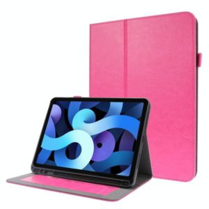 For iPad Pro 12.9 inch (2020) Crazy Horse Texture Horizontal Flip Leather Tablet Case with 2-folding Holder & Card Slot(Rose Red) (OEM)